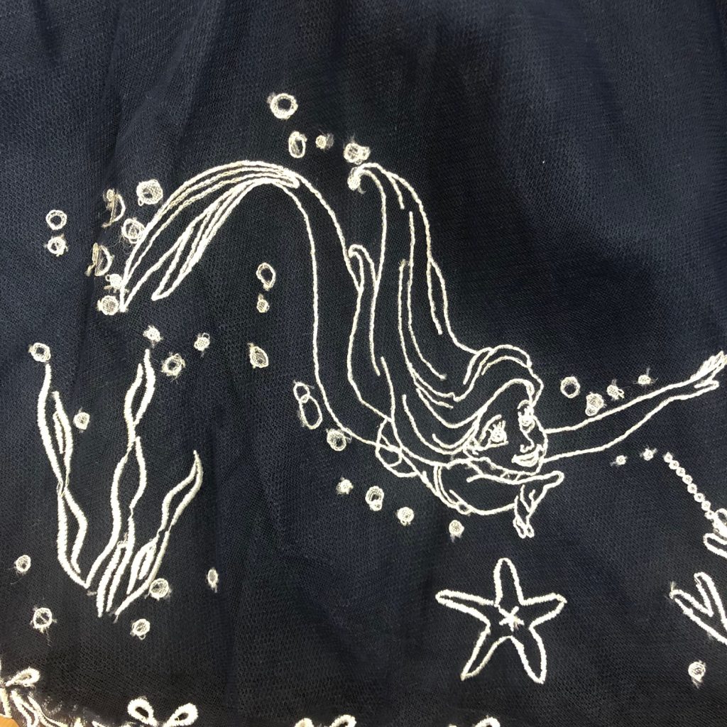 Embroidery Ariel Swimming