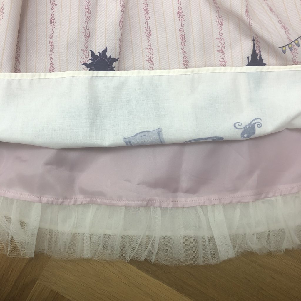 Layers of the skirt of the Rapunzel Fairytale Onepiece