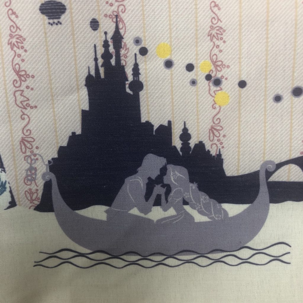 Print Rapunzel and Flynn on the boat watching the lanterns