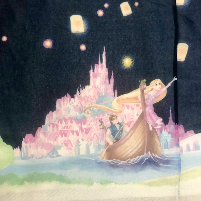 Print: Rapunzel and Flynn on a Boat watching the Lanterns