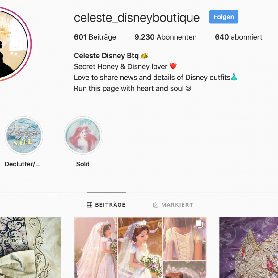 Instagram Celeste Disneyboutique